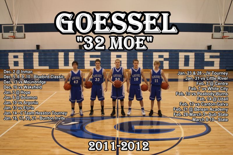 Goessel USD 411 Basketball Calendars Are Available Now!